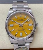 Clean Factory Rolex Oyster Perpetual 124300-0004 41mm Full 904L Yellow Dial