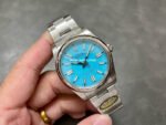 Clean Factory Rolex Oyster Perpetual 124300-0006 41mm Full 904L Sky Blue Dial - Image 4