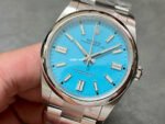 Clean Factory Rolex Oyster Perpetual 124300-0006 41mm Full 904L Sky Blue Dial - Image 3