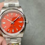 Clean Factory Rolex Oyster Perpetual 124300-0007 41mm Full 904L Red Dial