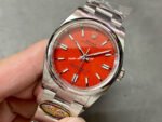 Clean Factory Rolex Oyster Perpetual 126000-0007 36mm Full 904L Red Dial - Image 3