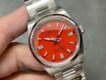 Clean Factory Rolex Oyster Perpetual 126000-0007 36mm Full 904L Red Dial - Image 2