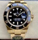 Clean Factory Rolex Submariner Date 126618LN 41mm Full Yellow Gold Black Dial
