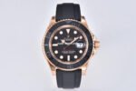 Clean Factory Rolex Yacht-Master 126655-0002 40mm Rose Gold Oysterflex Black Dial