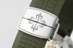 DDF Factory Patek Philippe Aquanaut 42mm 5168G-010 White Gold Rubber Strap Avocado Green Dial - Image 9