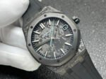 DIW Factory Audemars Piguet Royal Oak 15500 VOIDLINE Carbon Fiber Green Line Rubber Strap Black Dial - Image 3