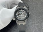 DIW Factory Audemars Piguet Royal Oak 15500 VOIDLINE Carbon Fiber Green Line Rubber Strap Black Dial