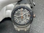 DIW Factory Audemars Piguet Royal Oak 15500 VOIDLINE Carbon Fiber Orange Line Rubber Strap Black Dial - Image 2