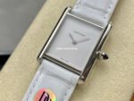 DR Factory Cartier Tank Louis Cartier Special Edition 22mm Steel White Leather Strap White Dial - Image 3