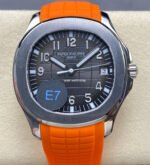 E7 Factory Patek Philippe Aquanaut 40mm 5167A-001 Orange Rubber Strap Black Dial