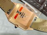 F1 Factory Cartier Santos Dumont WGSA0022 27.5mm Rose Gold Leather Strap Roman Numerals Silver Dial - Image 7