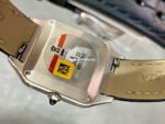 F1 Factory Cartier Santos Dumont WSSA0023 27.5mm Steel Leather Strap Roman Numerals Silver Dial - Image 7