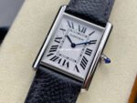 F1 Factory Cartier Tank Louis Cartier WSTA0041 25.5mm Steel Leather Strap Roman Numerals Silver Dial - Image 3