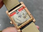 F5 Factory Cartier Tank MC W5330001 34mm Rose Gold Leather Strap Roman Numerals White Dial - Image 6