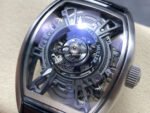 FM Factory Franck Muller Tourbillon Cintree Curvex 44mm Steel Rubber Leather Strap Tourbillon Skeleton Dial - Image 3