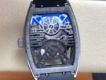 FM Factory Franck Muller Tourbillon Cintree Curvex 44mm Steel Rubber Leather Strap Tourbillon Skeleton Dial - Image 8