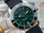 GF Factory Breitling Superocean Heritage B31 AB3111361L1A1 42mm Steel Rubber Strap Green Dial - Image 2