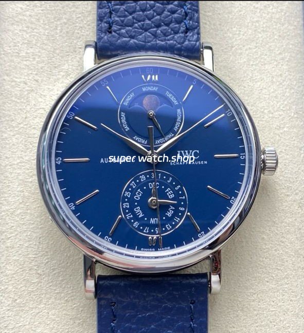 GR-Factory-IWC-Portofino-Complete-Calendar-41mm-Steel-Leather-Strap-Blue-Dial-2.jpg GR Factory IWC Portofino Complete Calendar 41mm Steel Leather Strap Blue Dial - Image 1
