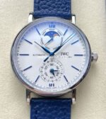GR Factory IWC Portofino Complete Calendar IW359001 41mm Blue Needle Steel Leather Strap White Dial