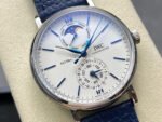GR Factory IWC Portofino Complete Calendar IW359001 41mm Blue Needle Steel Leather Strap White Dial - Image 2
