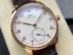 GR Factory IWC Portuguese IW358306 40mm Rose Gold Leather Strap Arabic Numerals White Dial - Image 2
