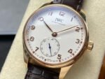 GR Factory IWC Portuguese IW358306 40mm Rose Gold Leather Strap Arabic Numerals White Dial - Image 3