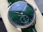 GR Factory IWC Portuguese IW358310 40mm Steel Leather Strap Arabic Numerals Green Dial - Image 2