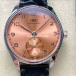 GR Factory IWC Portuguese IW358313 40mm Steel Leather Strap Arabic Numerals Bronze Dial