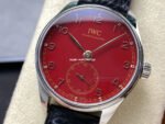 GR Factory IWC Portuguese IW358315 40mm Steel Leather Strap Arabic Numerals Red Dial - Image 3