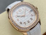 GR Factory Patek Philippe Aquanaut 5268/200R-001 38.8mm Rose Gold White Rubber Strap White Dial - Image 2