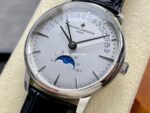 GR Factory Vacheron Constantin Moonphase Retrograde Date Overseas 4010U/000G-B330 41mm Steel Leather Strap Silver Dial - Image 3