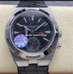 GR Factory Vacheron Constantin Overseas Dual Time 7900V-110A-B546 41mm Steel Leather Strap Black Dial