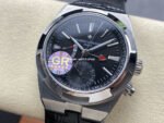 GR Factory Vacheron Constantin Overseas Dual Time 7900V-110A-B546 41mm Steel Leather Strap Black Dial - Image 3