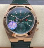 GR Factory Vacheron Constantin Overseas Dual Time 7920V/210R-B965 41mm Gold Leather Strap Green Dial