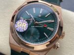 GR Factory Vacheron Constantin Overseas Dual Time 7920V/210R-B965 41mm Gold Leather Strap Green Dial - Image 3