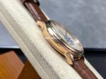 GT Factory Omega De Ville Prestige 424.53.40.20.02.001 39.5mm Rose Gold Leather Strap Gold Roman Number Silver Dial - Image 5