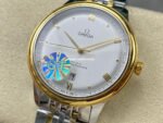GT Factory Omega De Ville Prestige 434.20.40.20.02.002 40mm Half Gold Steel Gold Point Roman Number Silver Dial - Image 3