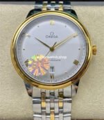 GT Factory Omega De Ville Prestige 434.20.40.20.02.002 40mm Half Gold Steel Gold Point Roman Number Silver Dial