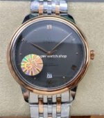 GT Factory Omega De Ville Prestige 434.20.40.20.06.001 40mm Half Rose Gold Steel Rose Gold Point Roman Number Grey Dial