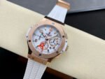 HB Factory Hublot Big Bang 301.PE.2180.RW 44mm Rose Gold Rubber Strap White Dial - Image 4