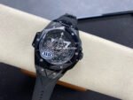 HB Factory Hublot Big Bang Sang Bleu 418.CX.1107.RX.MXM22 45mm Ceramic Black Rubber Strap White Needle Skeletonized Black Dial - Image 4