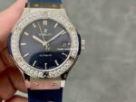 HB Factory Hublot Classic Fusion 565.NX.7170.RX.1204 38mm Titanium Rubber Strap Blue Dial