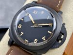 HW Factory Panerai Luminor California PAM00629 47mm Titanium Leather Strap Arabic Numerals Black Dial - Image 3