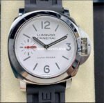 HW Factory Panerai Luminor Marina Pam1342 44mm Steel Rubber Strap White Dial