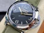 HW Factory Panerai Lumnior 1950 PAM606 47mm Steel Leather Strap Arabic Numerals Black Dial - Image 3