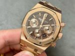 IPF Factory Audemars Piguet Royal Oak Chronograph 26239OR.OO.D821CR.01 41mm Full Rose Gold Brown Dial - Image 3