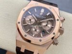 IPF Factory Audemars Piguet Royal Oak Chronograph 26239OR.OO.D821CR.01 41mm Rose Gold Leather Strap Brown Dial - Image 3