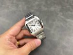 J12 Factory Cartier Santos WSSA0018 39.8mm Roman Numerals Silver Dial - Image 4