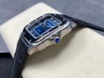 J12 Factory Cartier Santos WSSA0063 35.1mm Leather Strap Roman Numerals Blue Dial - Image 7