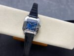 J12 Factory Cartier Santos WSSA0063 35.1mm Leather Strap Roman Numerals Blue Dial - Image 5